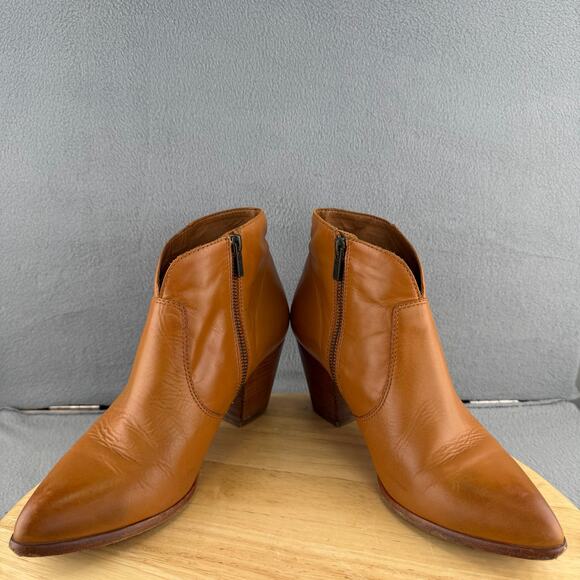 Frye Jennifer Leather Ankle Bootie Cognac Zip Up Women’s Size 9.5M US - Picture 5 of 8